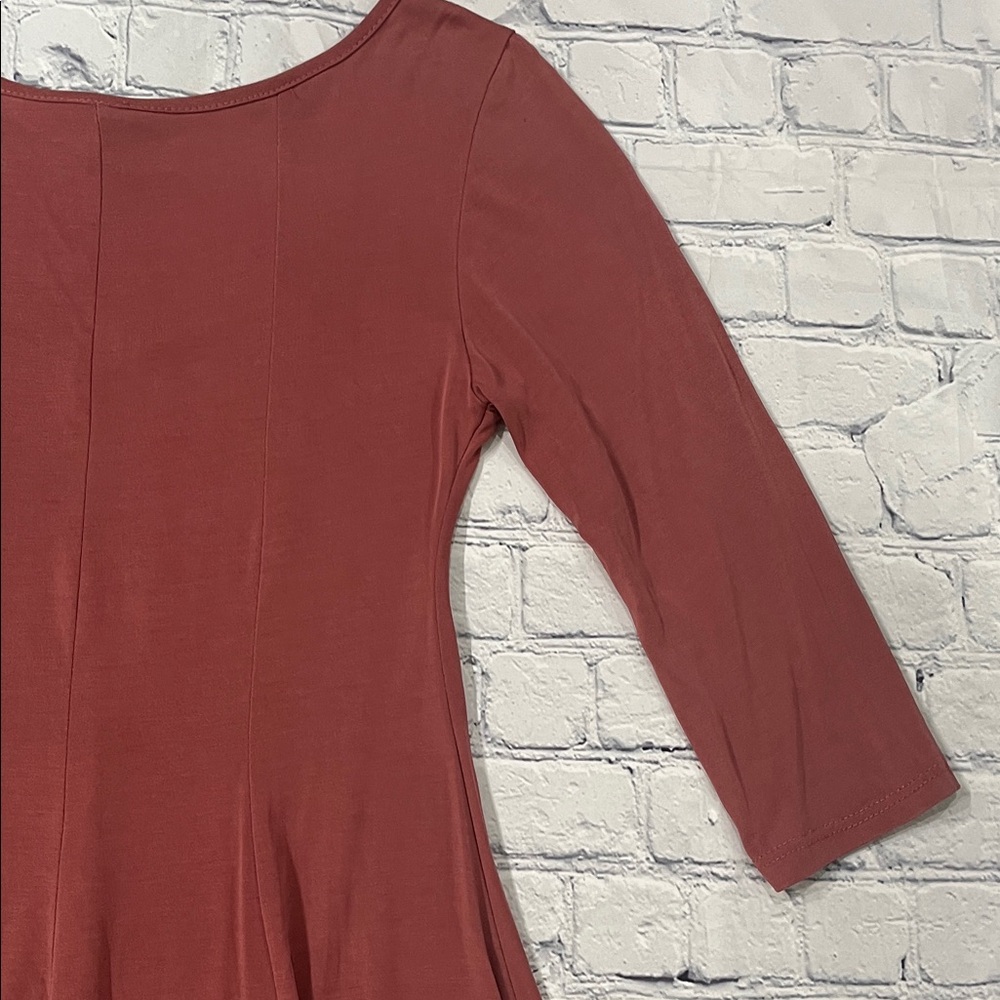 Rust Red Flowy Dress - Picture 10 of 13